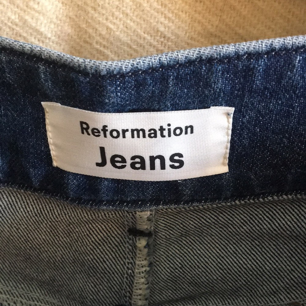 Reformation Kayo High Rise Belted Skinny Jeans Women's Size 30 Wash Newport - Picture 8 of 9